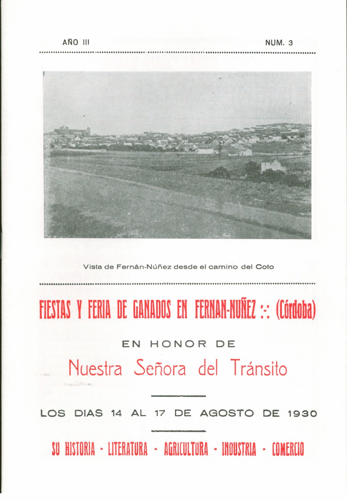 Feria Real y Fiestas en honor de Nuestra Señora del Tránsito  